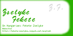 zselyke fekete business card